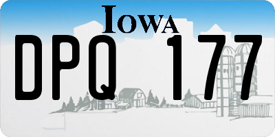 IA license plate DPQ177
