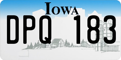 IA license plate DPQ183