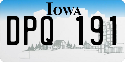 IA license plate DPQ191