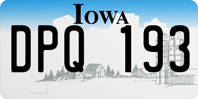 IA license plate DPQ193