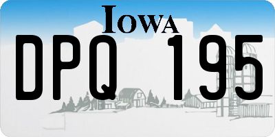IA license plate DPQ195