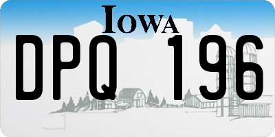 IA license plate DPQ196