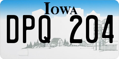 IA license plate DPQ204