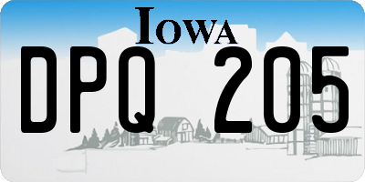 IA license plate DPQ205