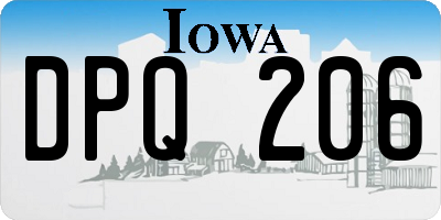 IA license plate DPQ206