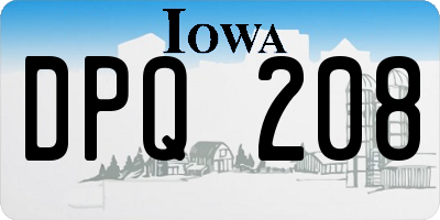 IA license plate DPQ208
