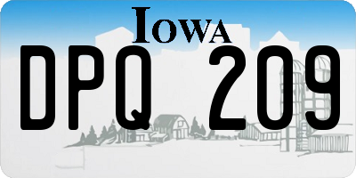 IA license plate DPQ209