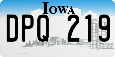 IA license plate DPQ219