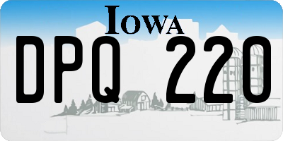 IA license plate DPQ220