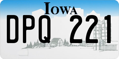 IA license plate DPQ221