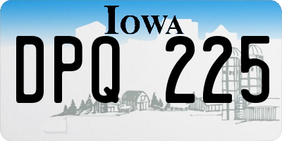 IA license plate DPQ225
