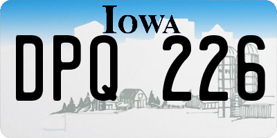 IA license plate DPQ226