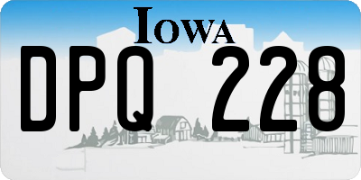 IA license plate DPQ228