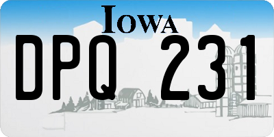 IA license plate DPQ231