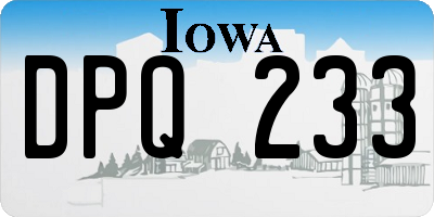 IA license plate DPQ233