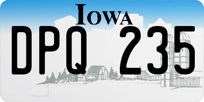 IA license plate DPQ235