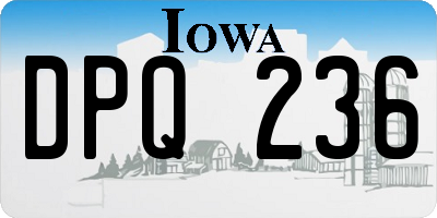 IA license plate DPQ236