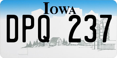 IA license plate DPQ237