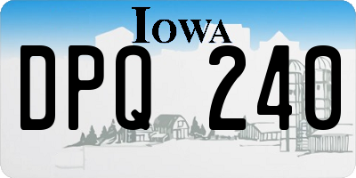 IA license plate DPQ240
