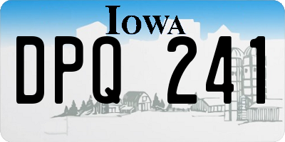 IA license plate DPQ241