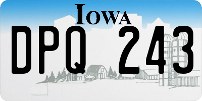 IA license plate DPQ243