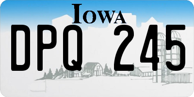 IA license plate DPQ245