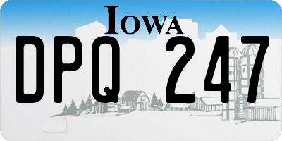 IA license plate DPQ247