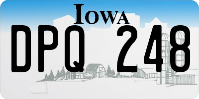 IA license plate DPQ248