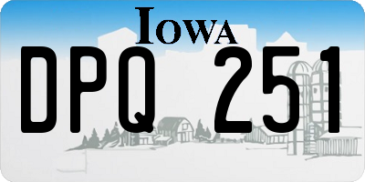 IA license plate DPQ251