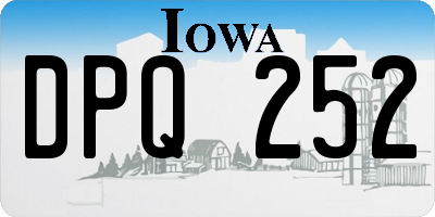IA license plate DPQ252