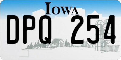 IA license plate DPQ254