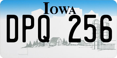 IA license plate DPQ256