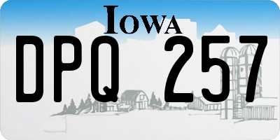 IA license plate DPQ257