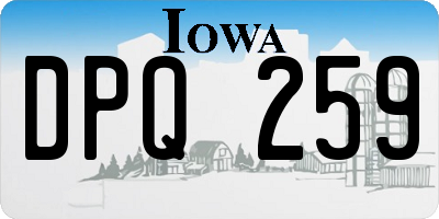 IA license plate DPQ259