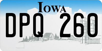IA license plate DPQ260