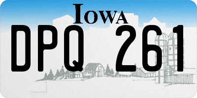 IA license plate DPQ261