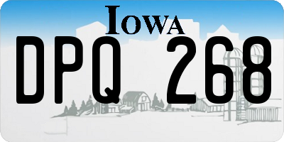 IA license plate DPQ268