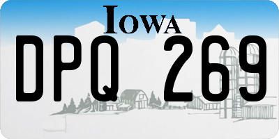 IA license plate DPQ269