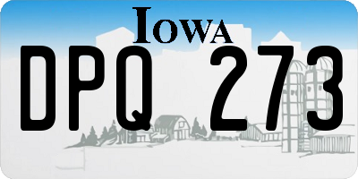 IA license plate DPQ273