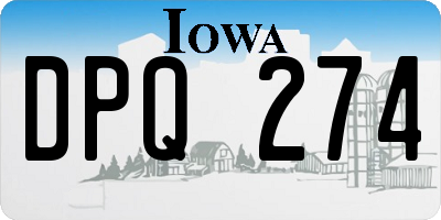 IA license plate DPQ274