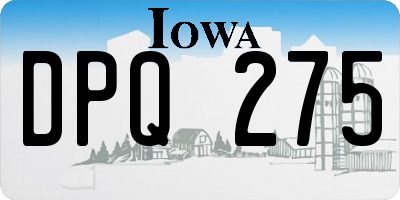 IA license plate DPQ275