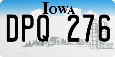 IA license plate DPQ276