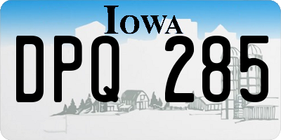 IA license plate DPQ285