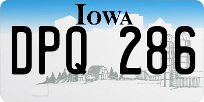 IA license plate DPQ286