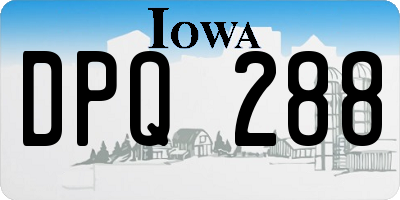 IA license plate DPQ288