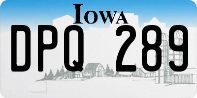IA license plate DPQ289