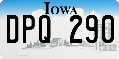 IA license plate DPQ290