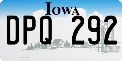 IA license plate DPQ292