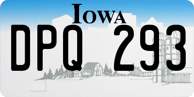 IA license plate DPQ293