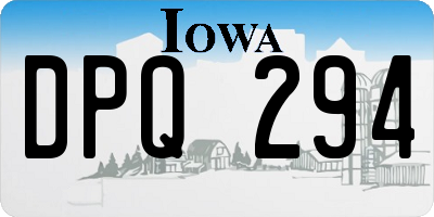IA license plate DPQ294